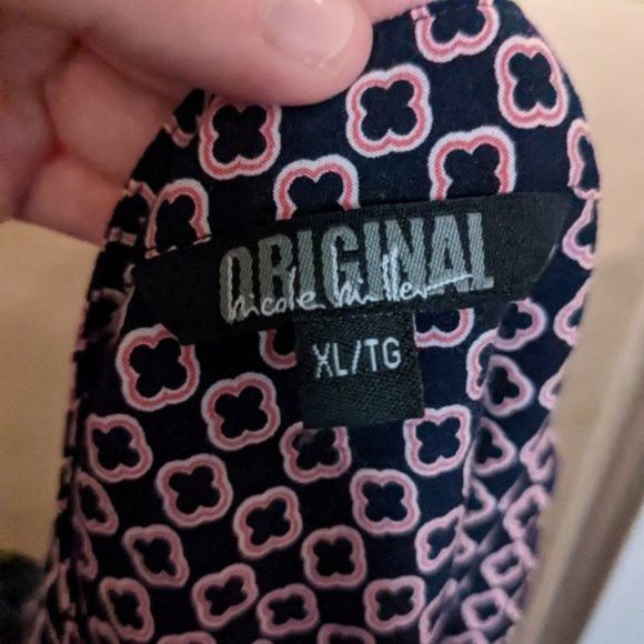 Tank Top Blouse XL Navy blue with Pink Accents 'Original' Brand - Picture 2 of 5